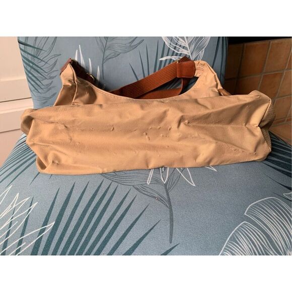 LONGCHAMP Le Pliage Nylon Desert Tan HOBO SHOULDER BAG PURSE - Picture 8 of 12